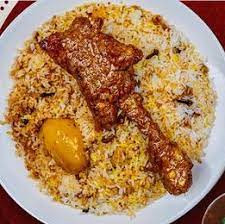 Mutton Leg Roast Kacchi Biriyani